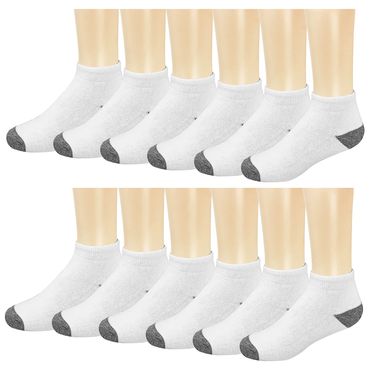 12-Pack Men's Ultimate Cushioned Cotton Ankle Socks