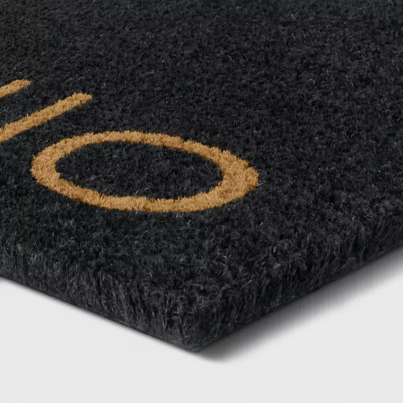 1'6"x2'6"/18"x30" Hello Doormat Black - Project 62™