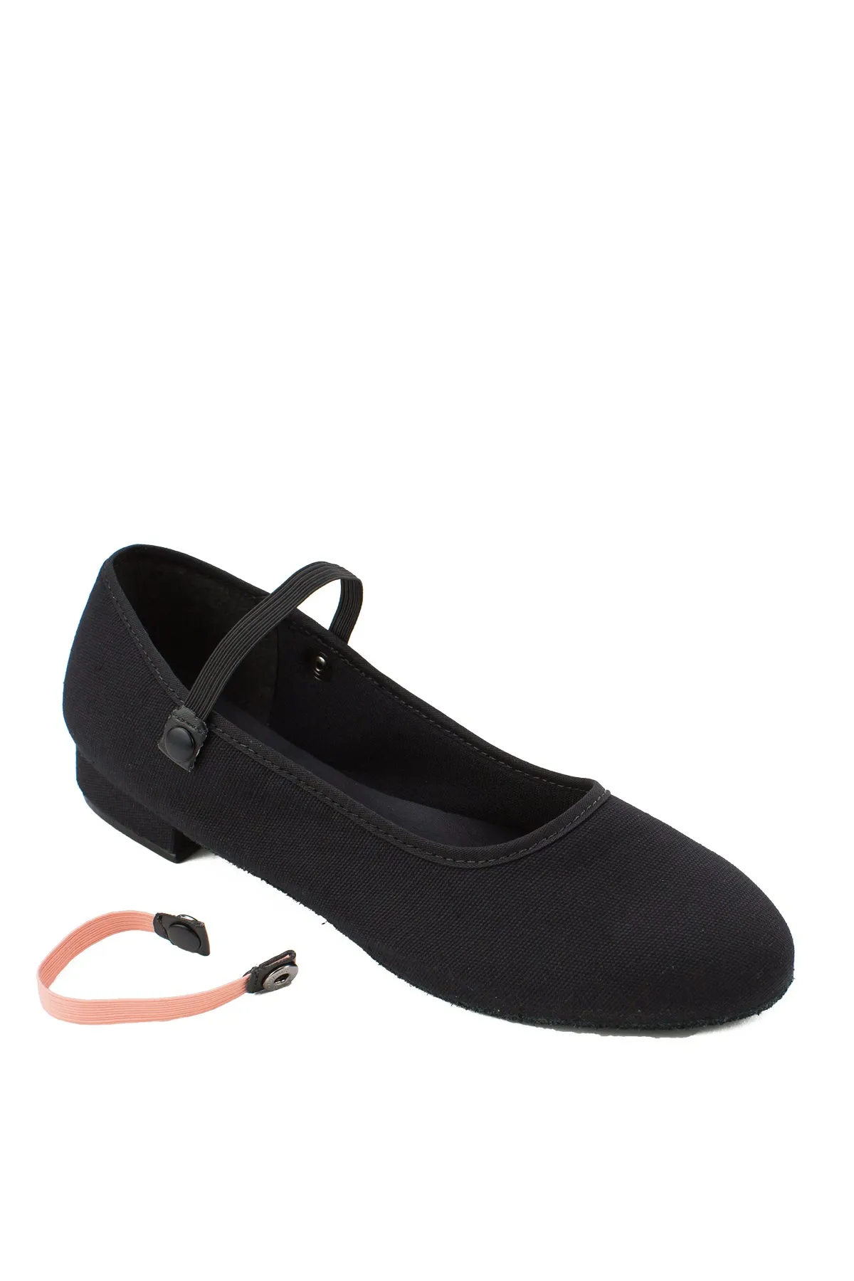 1" Ginger -- Canvas Ballroom Shoe -- Black