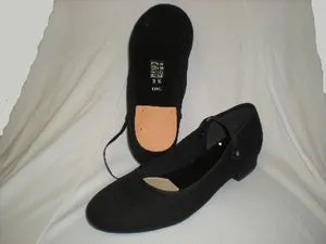 1" Ginger -- Canvas Ballroom Shoe -- Black