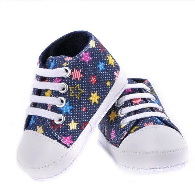 2017 Infant First Walker Toddler Newborn Baby Boys Girls Soft Sole Crib Shoes Casual Sneaker 0-18M