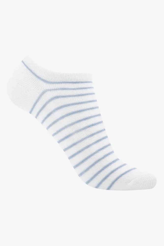 5 Pack Stripe Low Cut Socks Blue