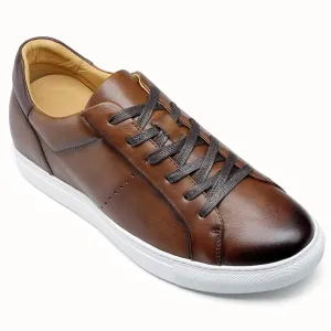 6CM / 2.36 Inches CMR CHAMARIPA Height Increasing Shoes - Brown Height Increasing Trainers