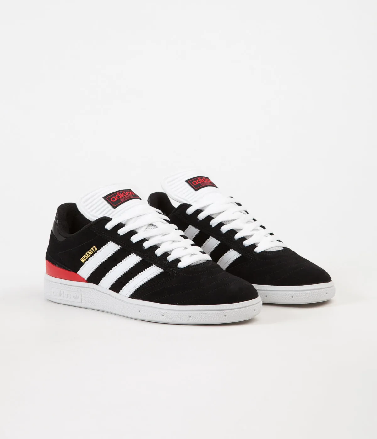 Adidas Busenitz Shoes - Core Black / FTW White / Scarlet