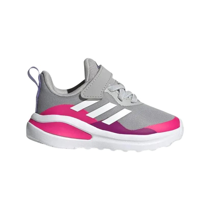 ADIDAS INFANT FORTARUN ELASTIC - Grey Two / Cloud White / Shock Pink