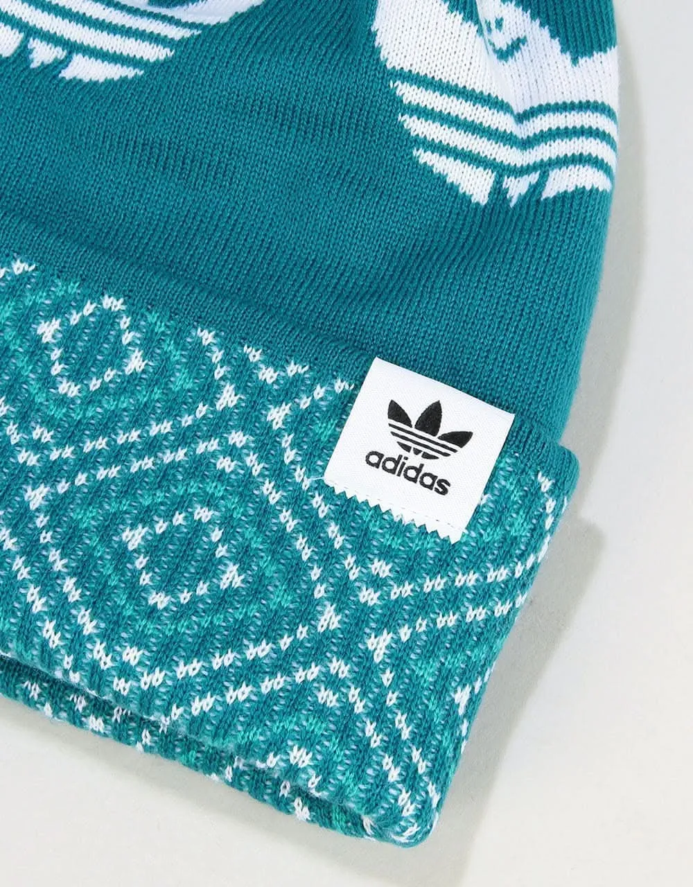 adidas Shmoo Pom Beanie - Active Teal/Hi-Res Aqua/White