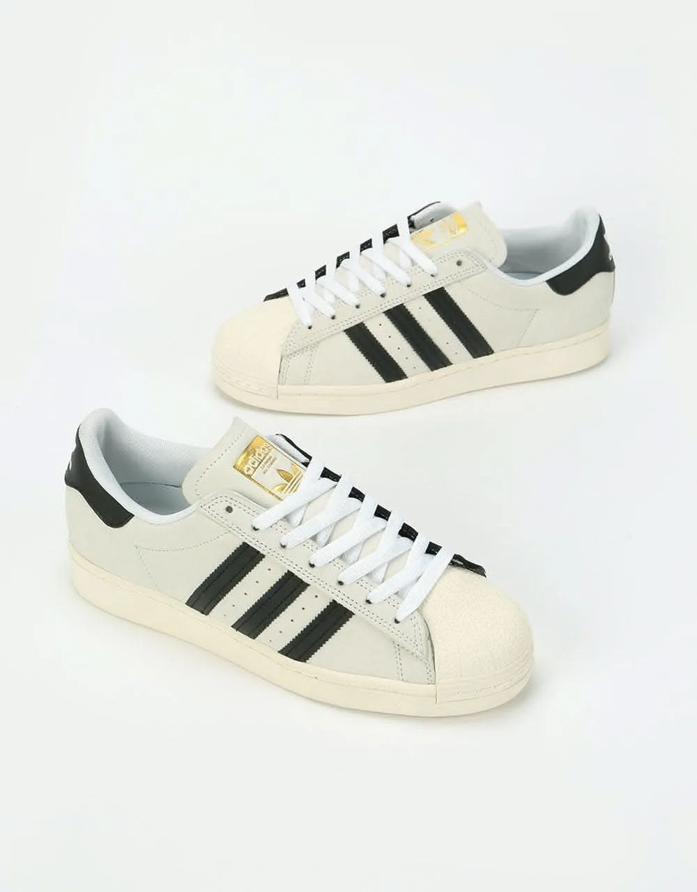 adidas Superstar 50 Skate Shoes - White/Core Black/Gold Metallic