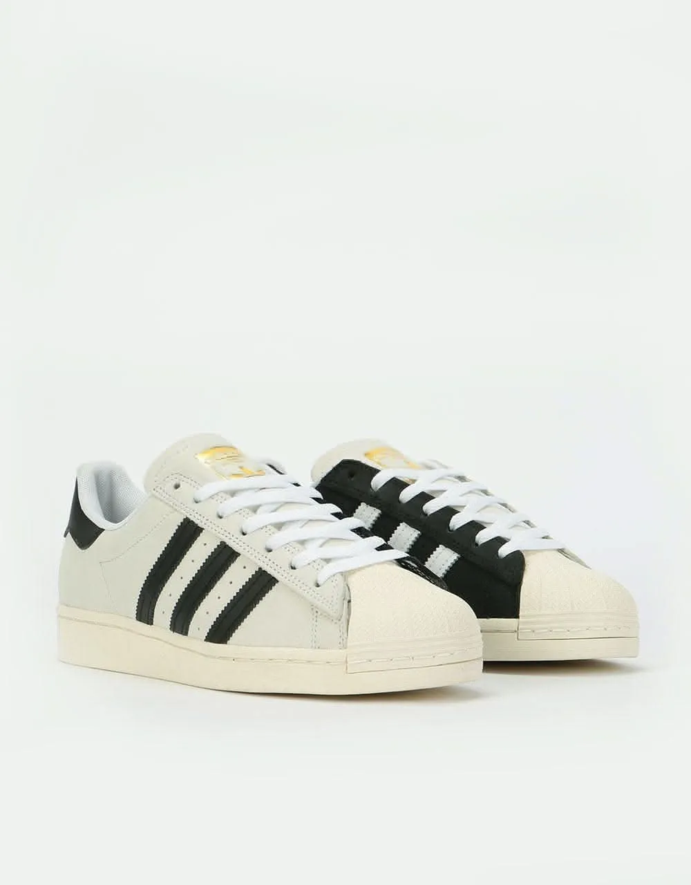 adidas Superstar 50 Skate Shoes - White/Core Black/Gold Metallic