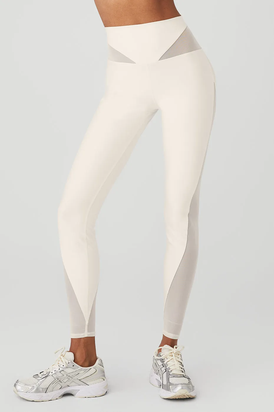 Airlift Mesh High-Waist Allure Legging - Ivory