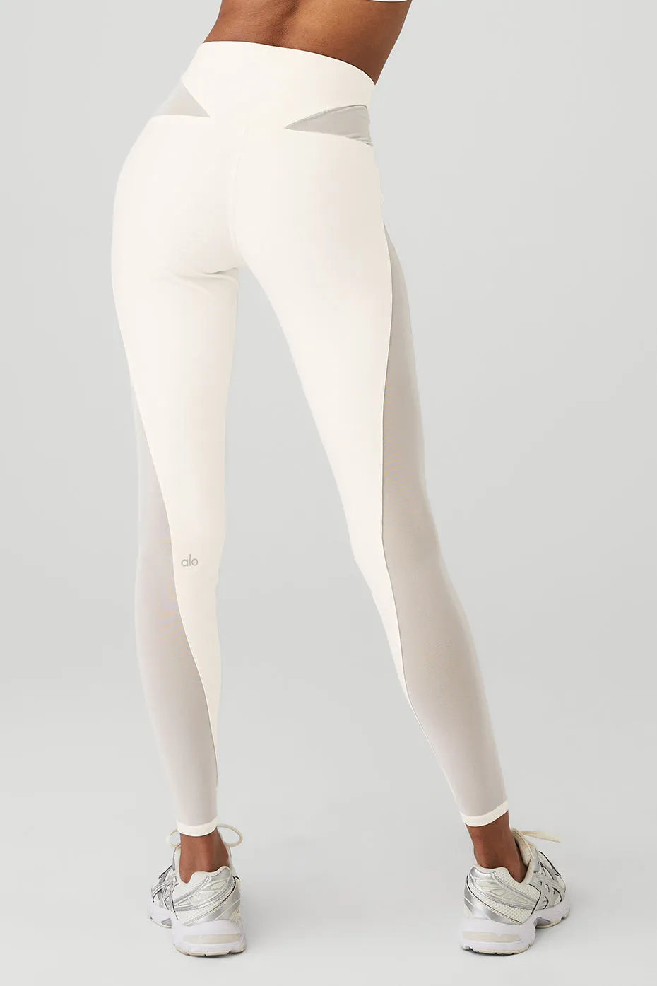 Airlift Mesh High-Waist Allure Legging - Ivory