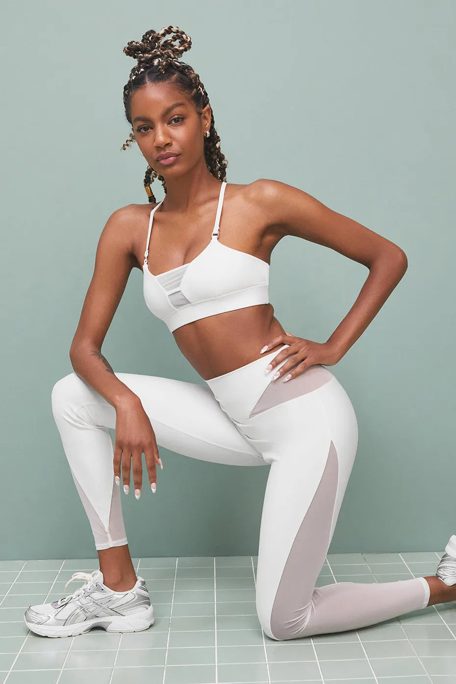 Airlift Mesh High-Waist Allure Legging - Ivory