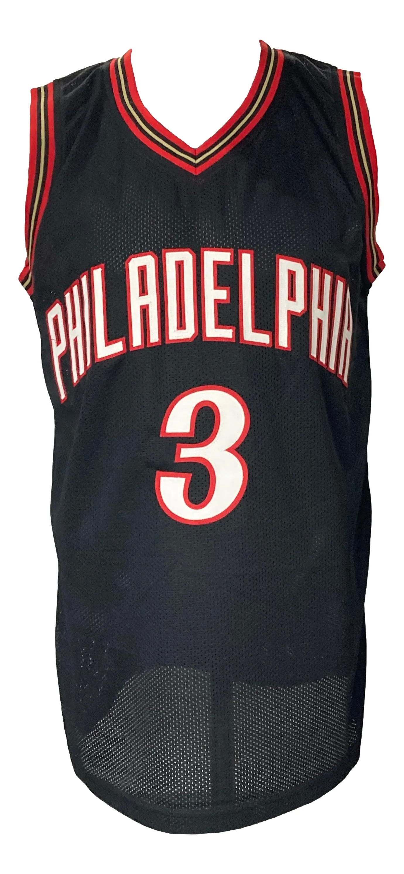 Allen Iverson Signed Custom Black Pro-Style Basketball Jersey JSA ITP