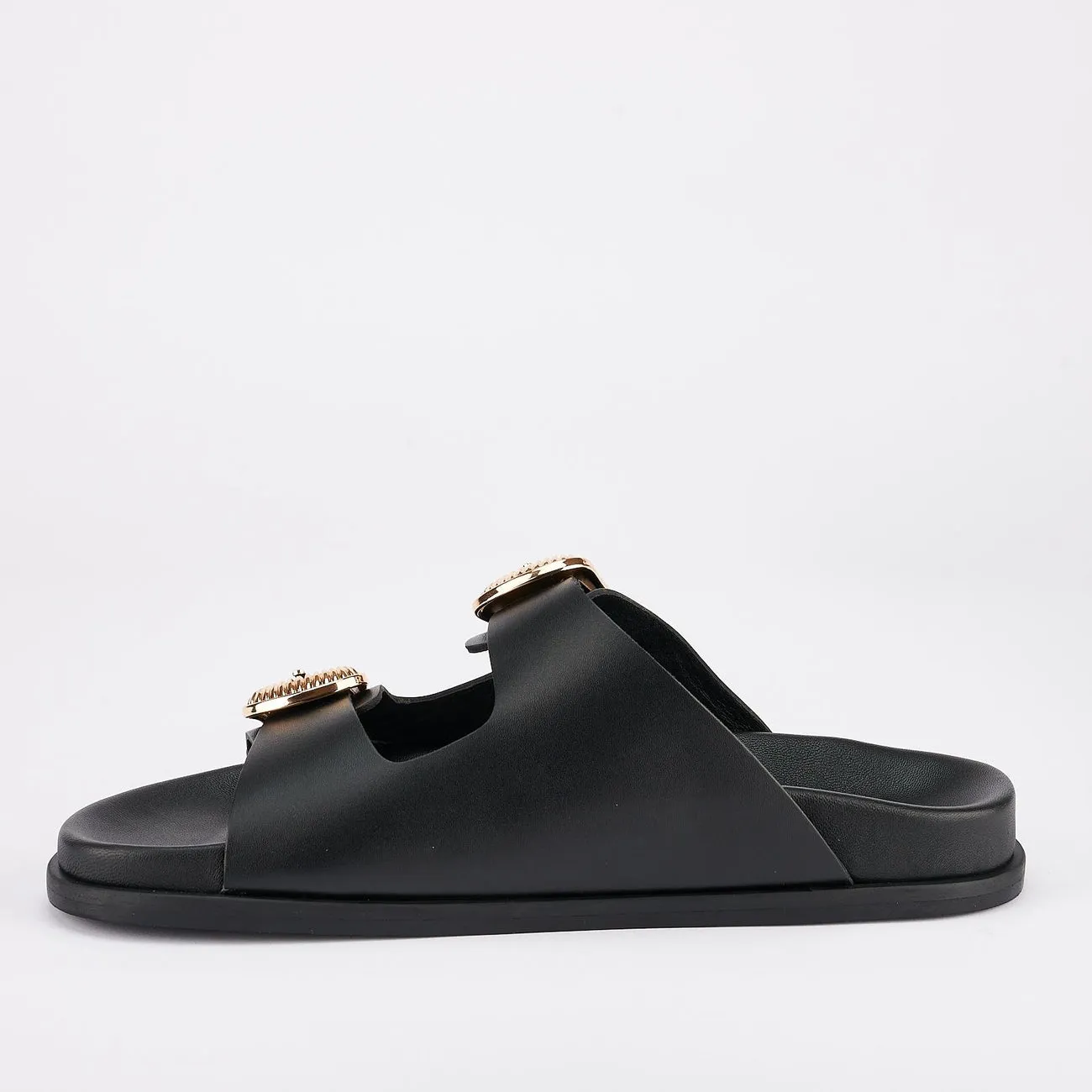 Amalfi Footbed | Black/Gold