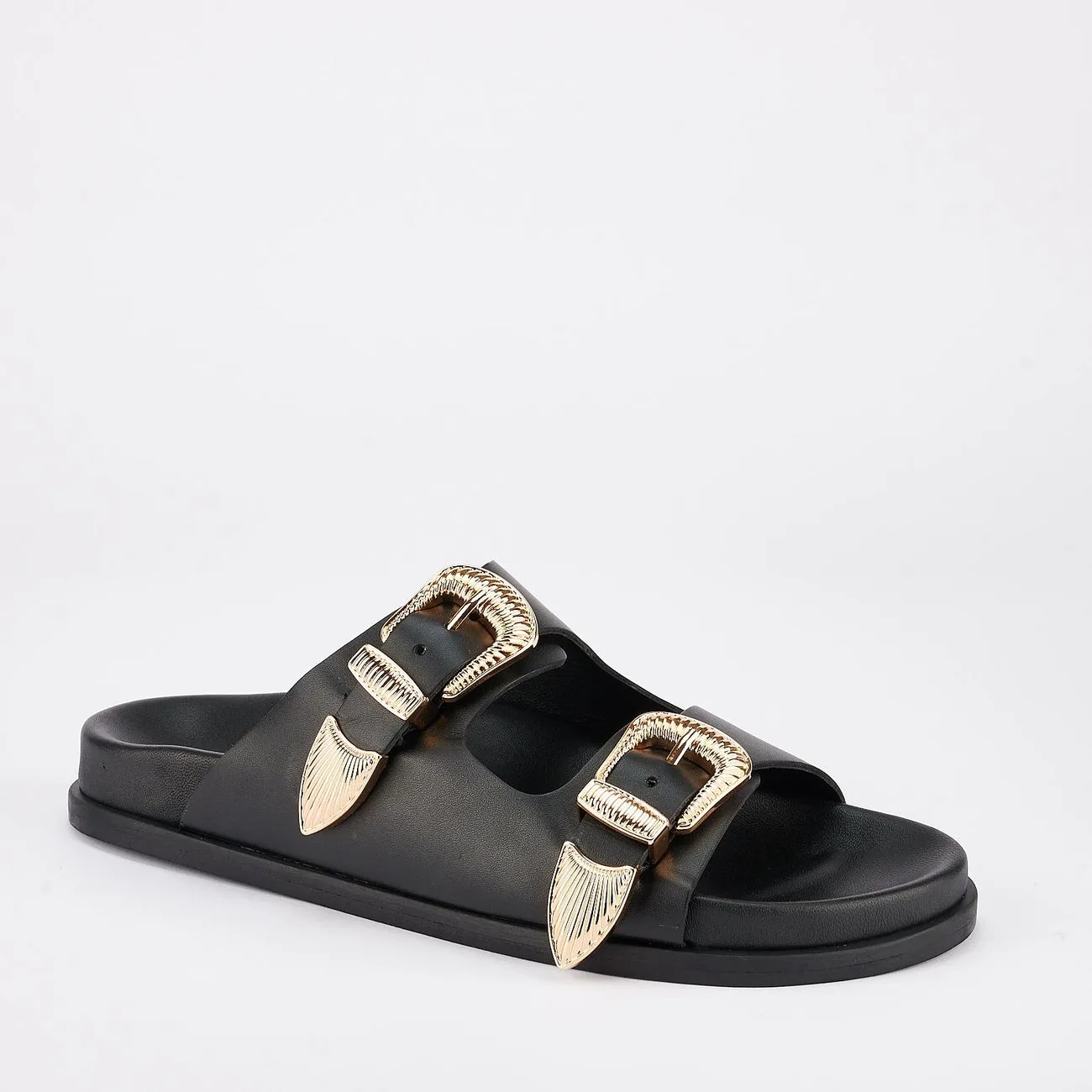 Amalfi Footbed | Black/Gold