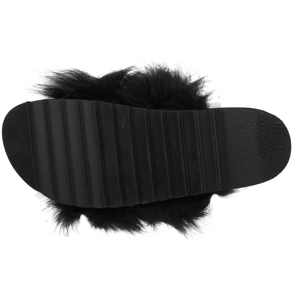 Amari Faux Fur Slide Sandals