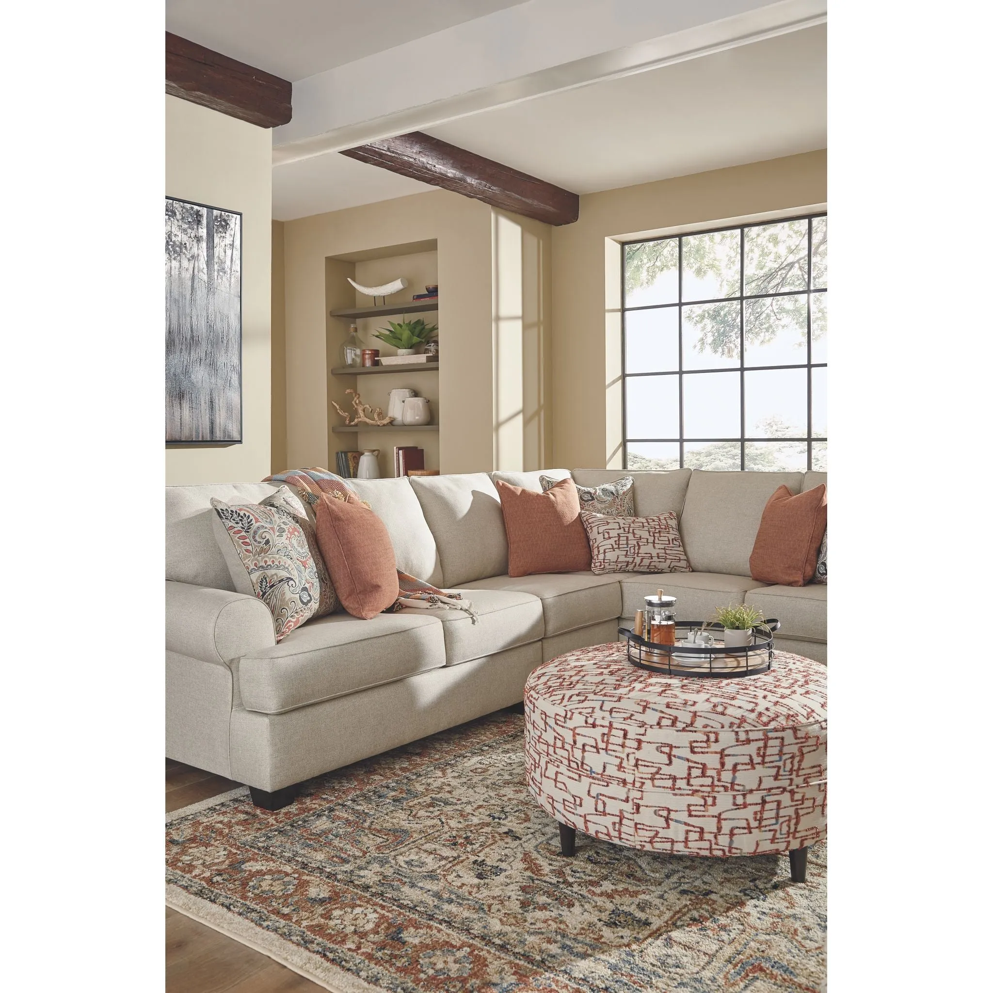 Amici Oversized Accent Ottoman