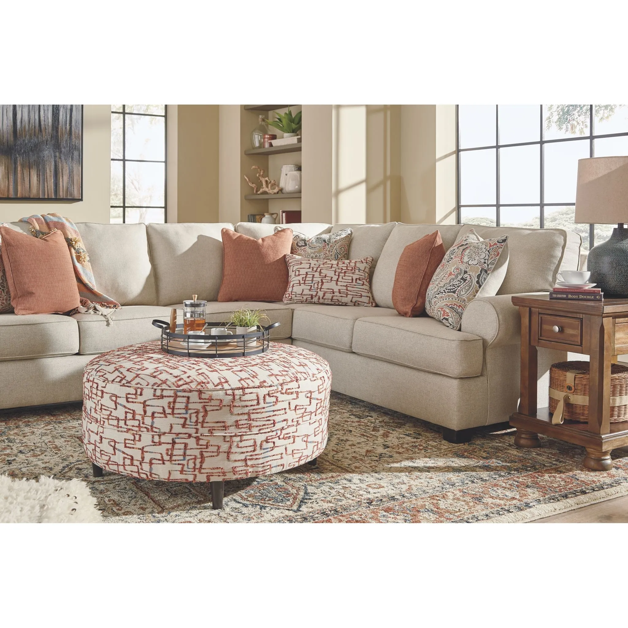 Amici Oversized Accent Ottoman