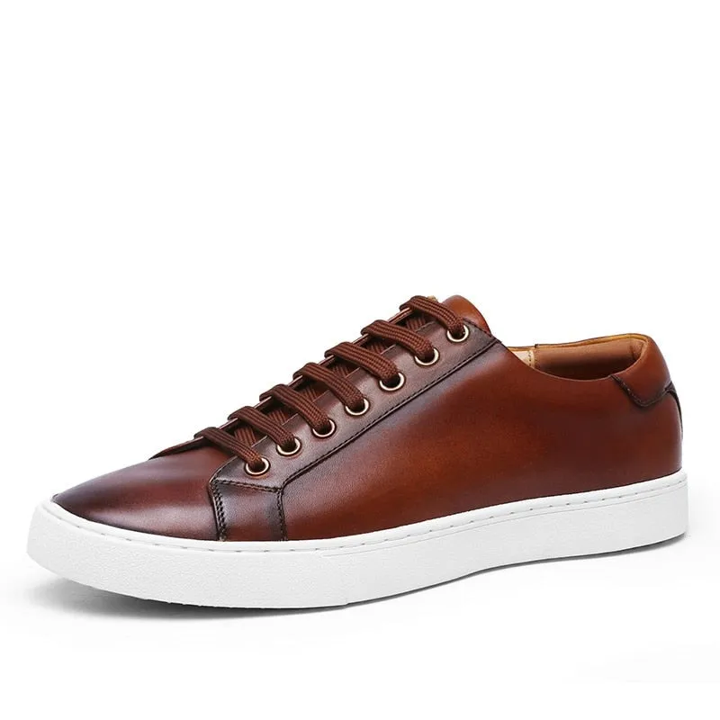 Antonios Genuine Leather Brown Shoes