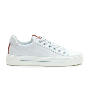 Ara Camden Sneaker (Women) - White Calf/Orange/Blue