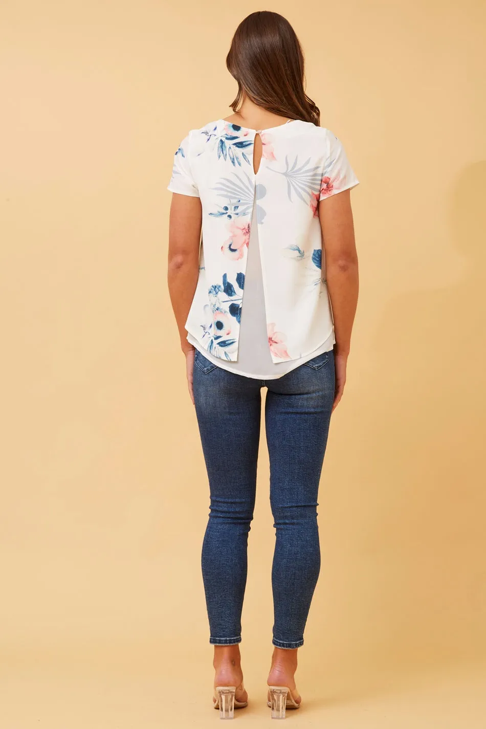 ASH DOUBLE LAYER FLORAL TOP