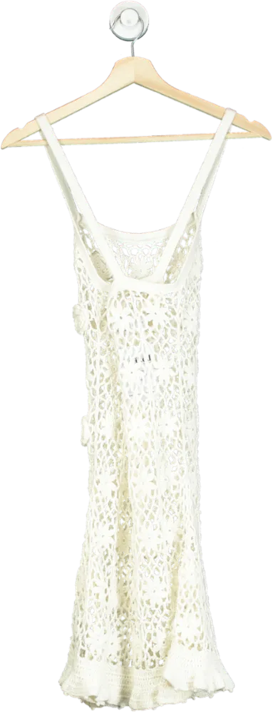 ASOS White Crochet Midi Dress XS