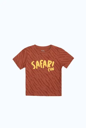 Baby Boys Brown Safari Print T-Shirt