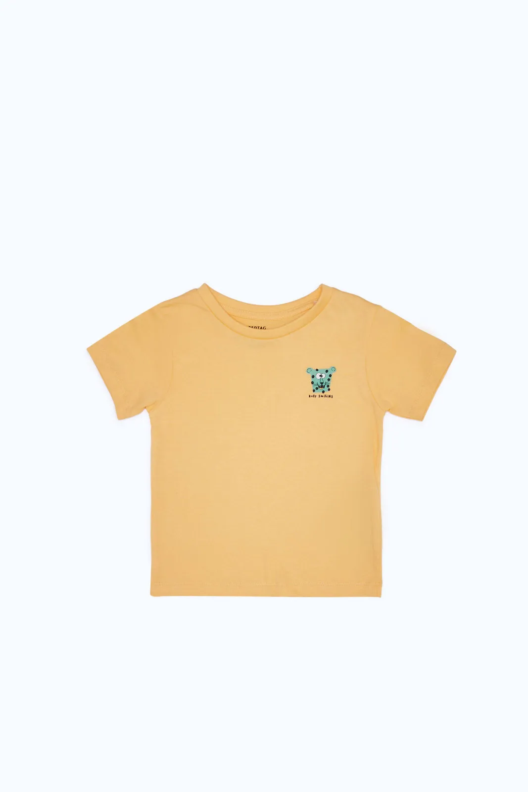 Baby Boys Mustard Tiger Print T-Shirt