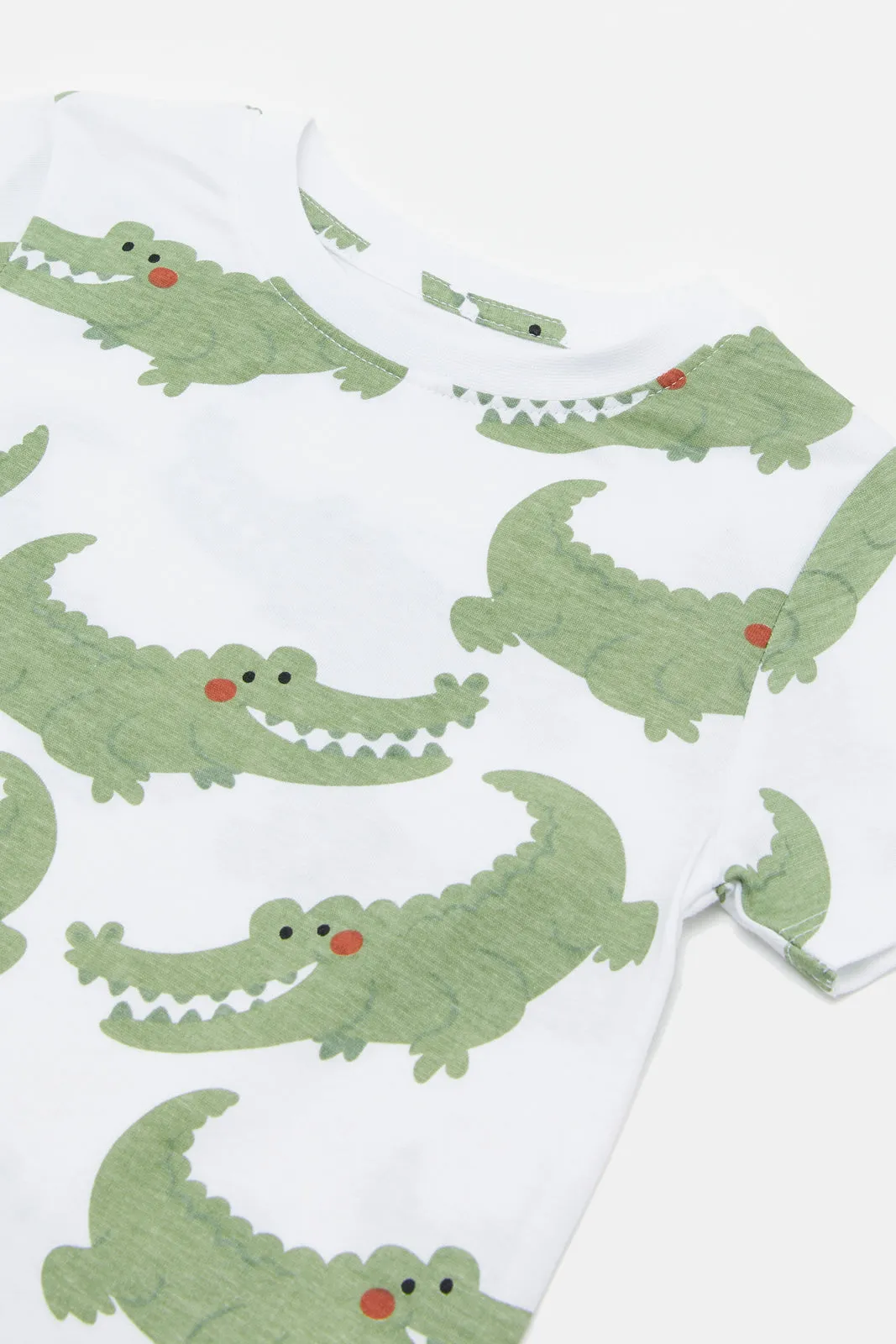 Baby Boys Printed Green Croc T-Shirt