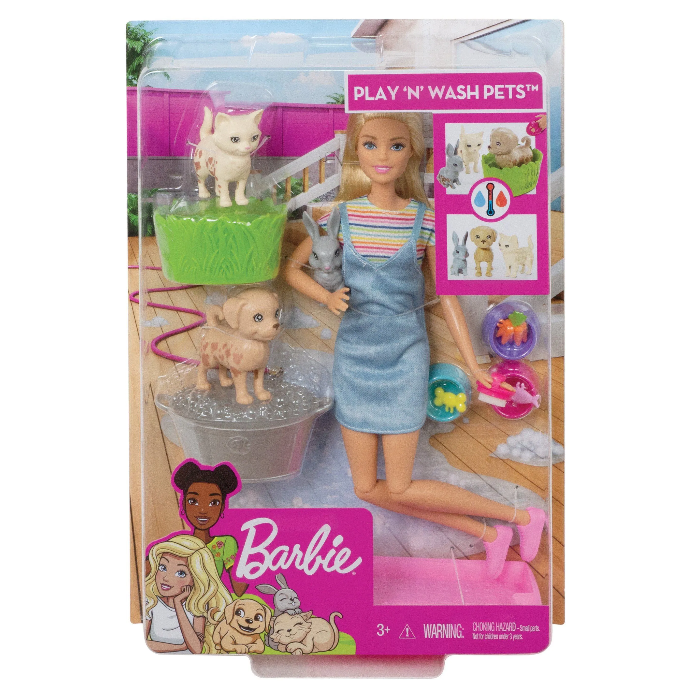 Barbie - Play N' Wash Pets Playset