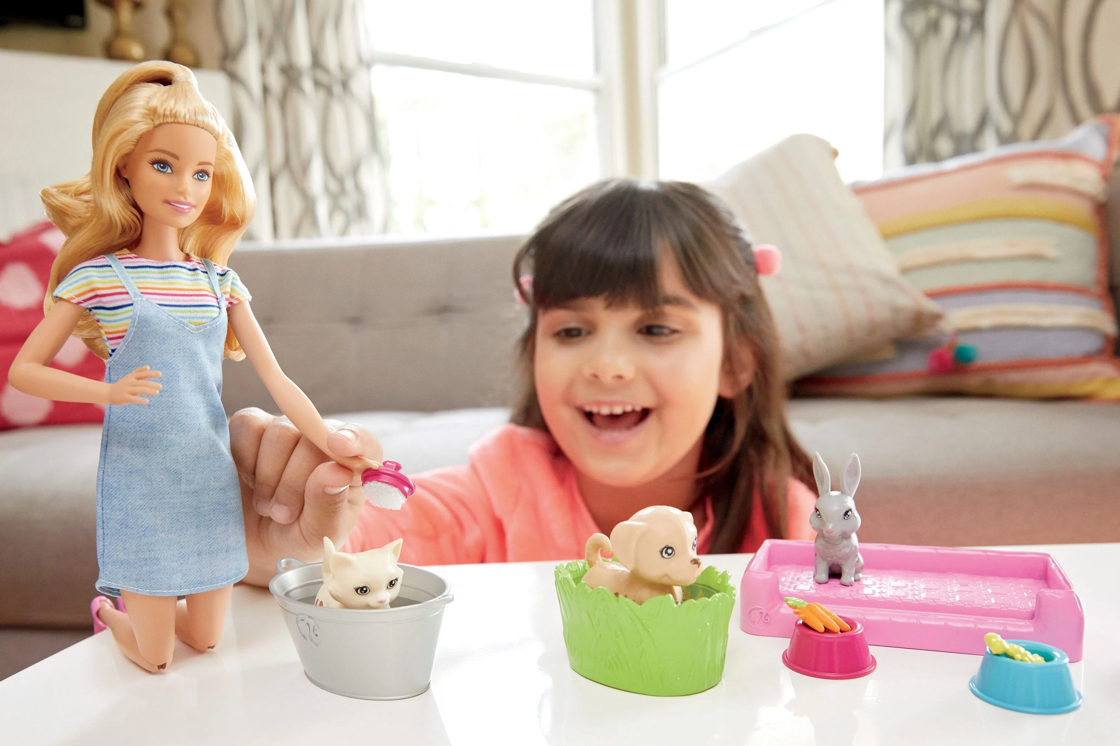 Barbie - Play N' Wash Pets Playset