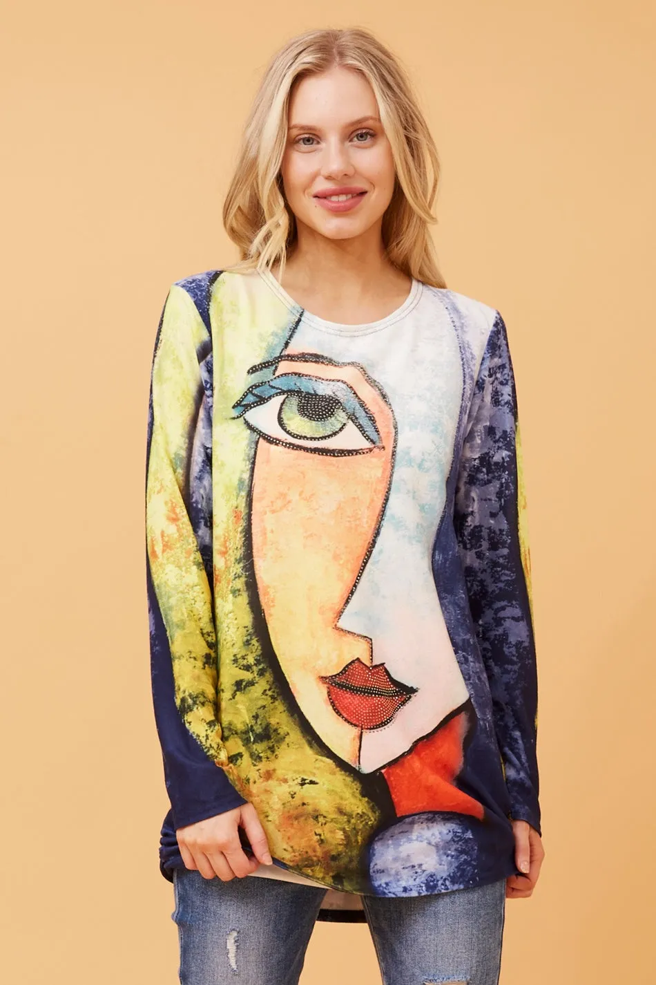 BEAU GRAPHIC PRINT TOP