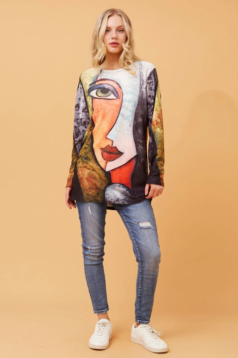 BEAU GRAPHIC PRINT TOP