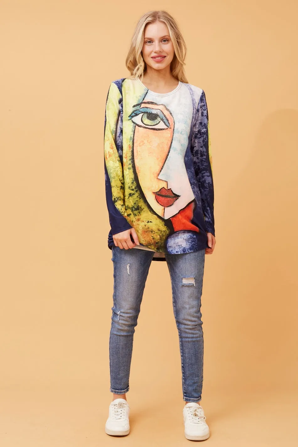 BEAU GRAPHIC PRINT TOP