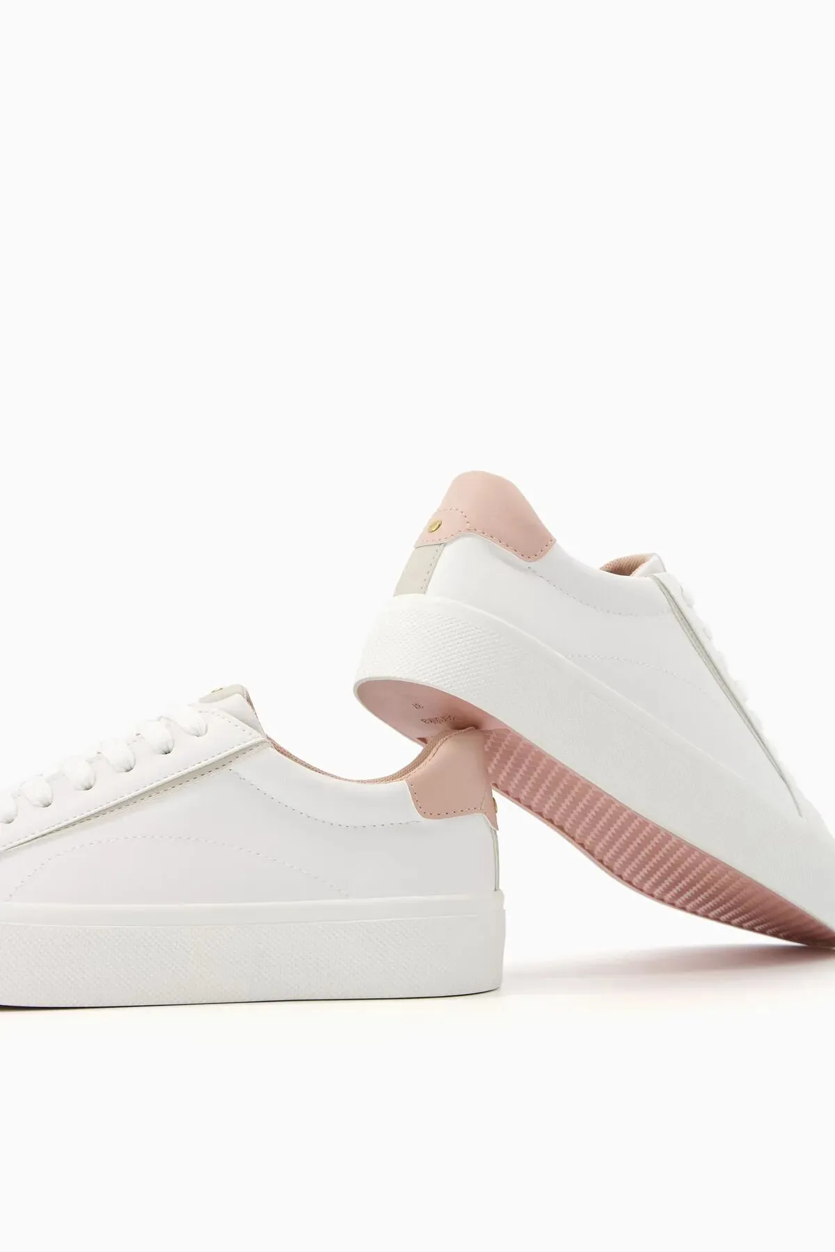 Bershka Women's Contrast Studded Sneakers