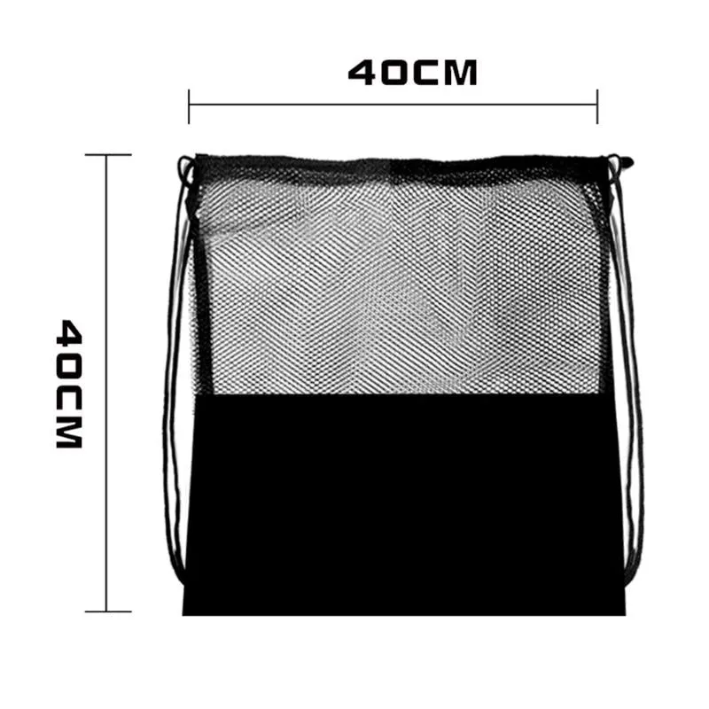 Black Basketball Mesh Bags Portable Multi-function Volleyball Storage Net Pouch Organizer Outdoor Sports Training Bag