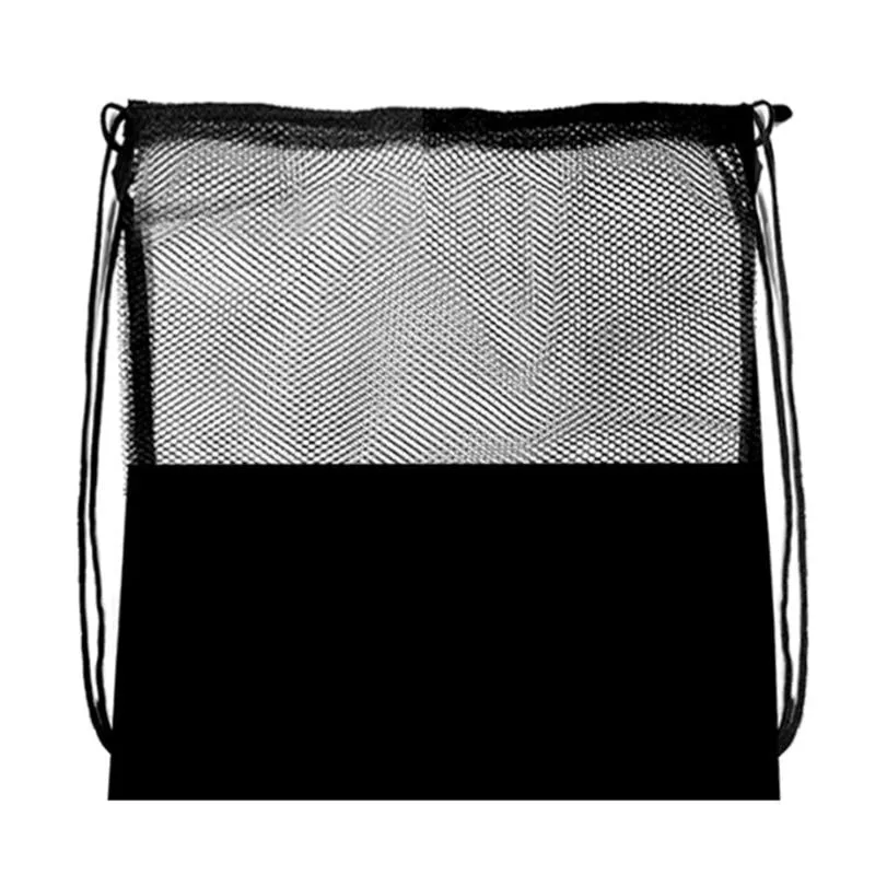 Black Basketball Mesh Bags Portable Multi-function Volleyball Storage Net Pouch Organizer Outdoor Sports Training Bag