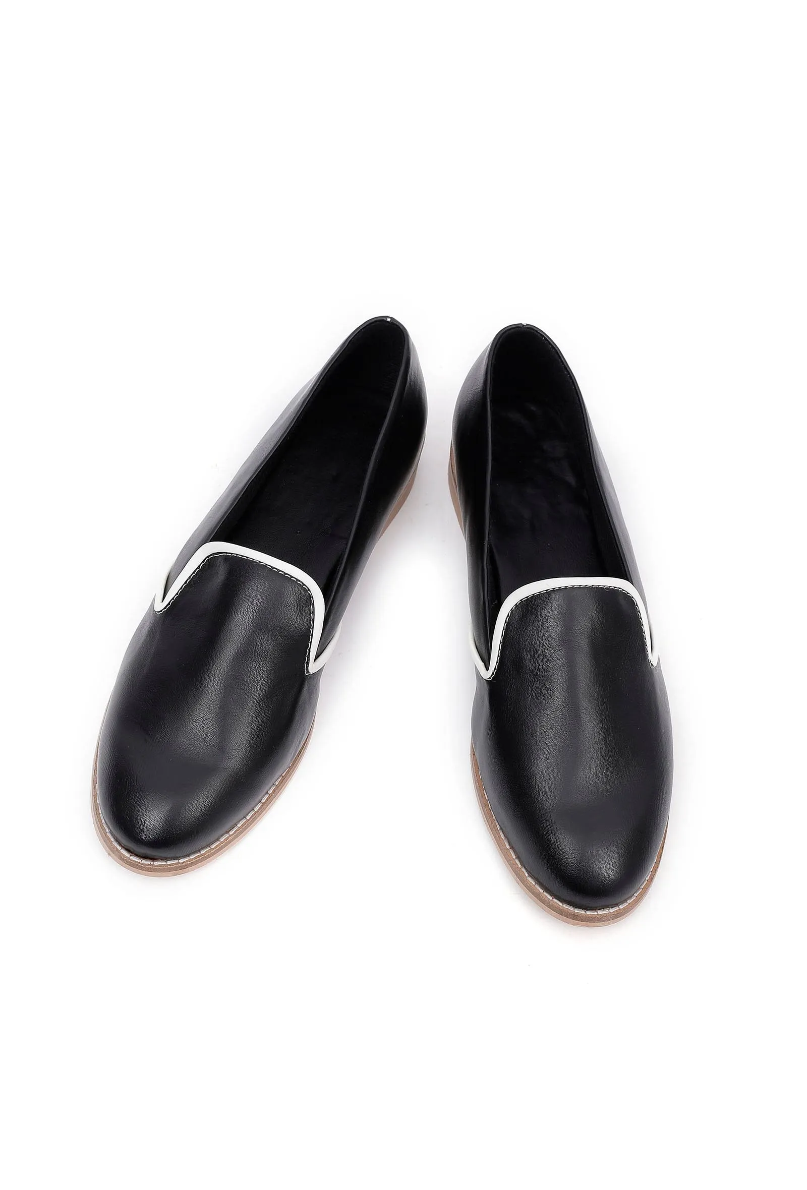 Black Cruelty Free Leather Loafers