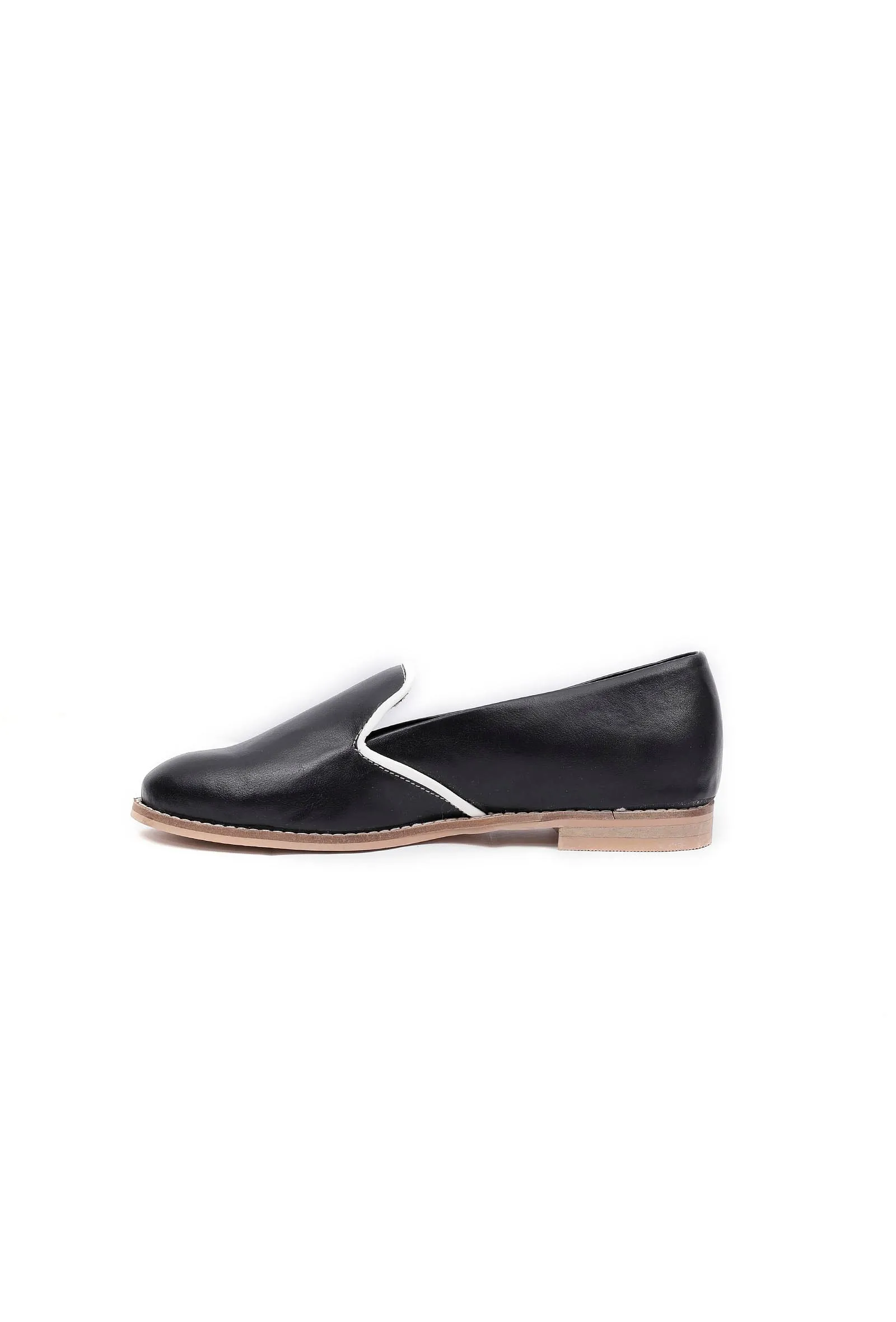 Black Cruelty Free Leather Loafers