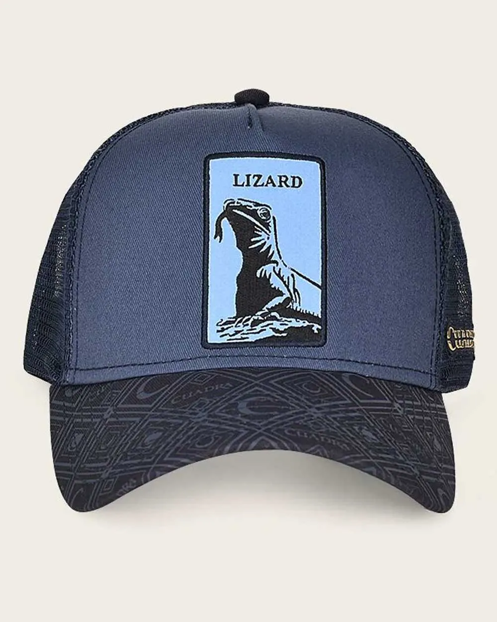 Blue lizard patch cap