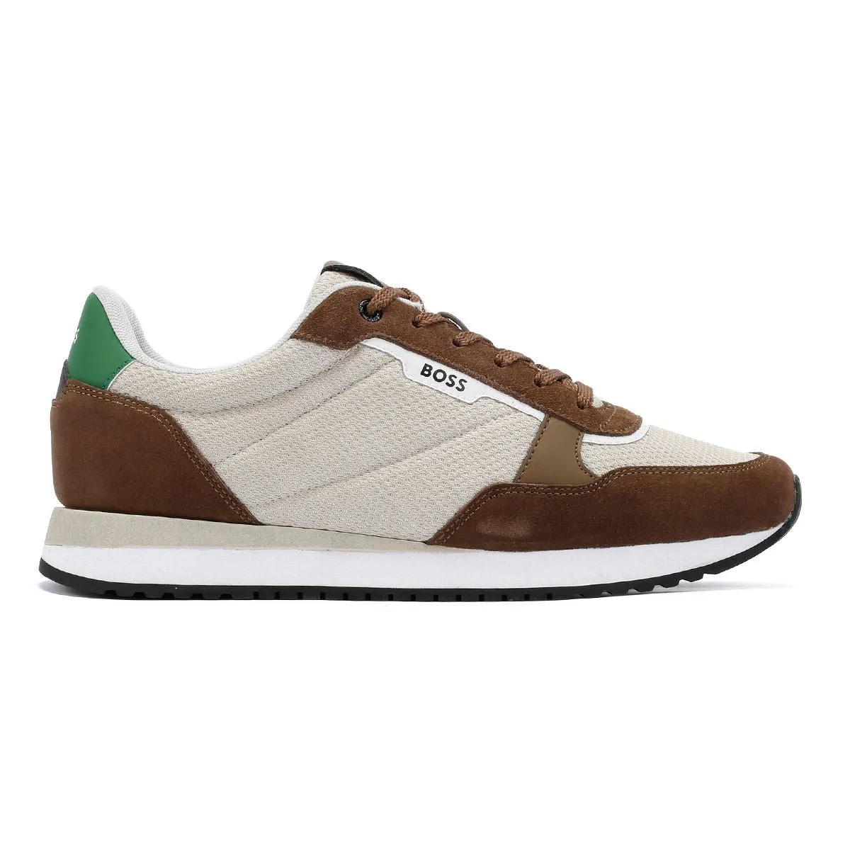 Boss Kai Runn Men's Open Beige Trainers