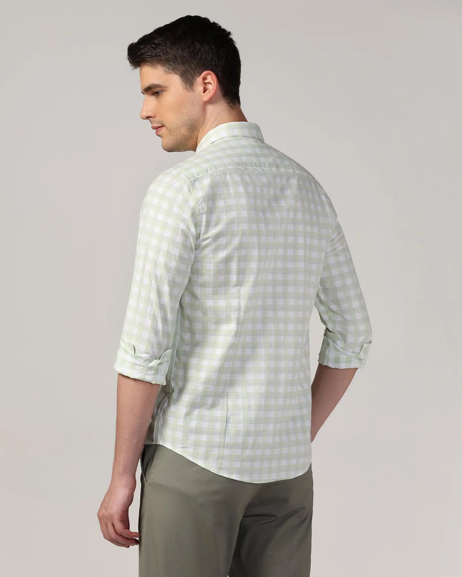 Casual Green Check Shirt - Torin