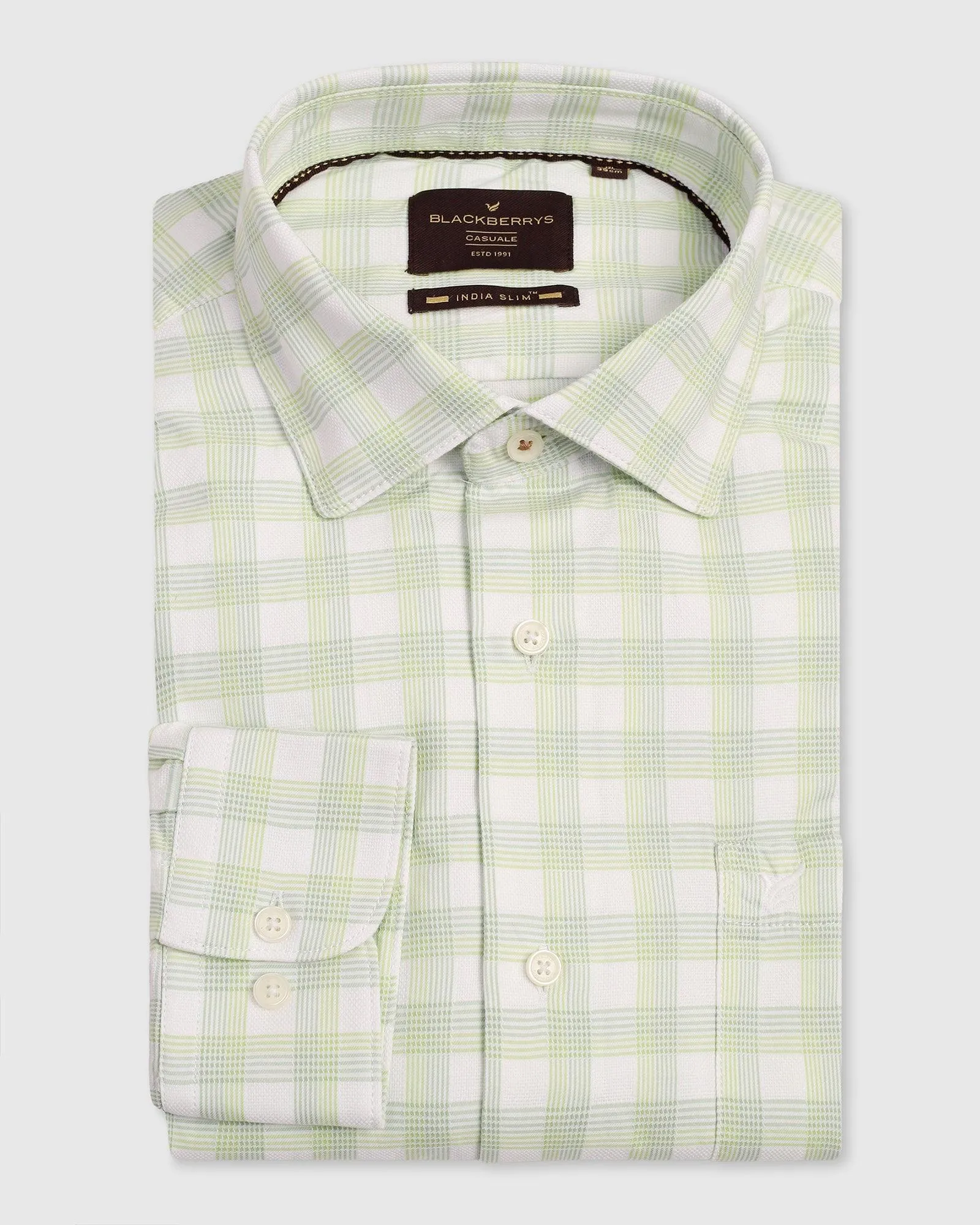 Casual Green Check Shirt - Torin