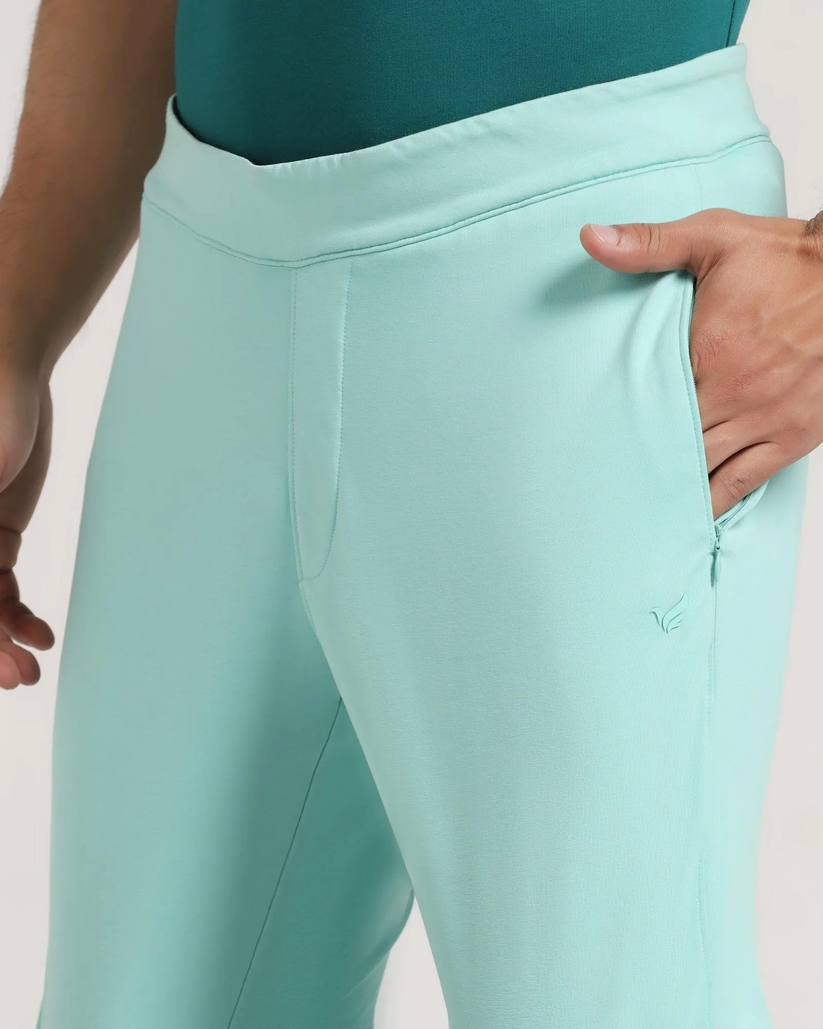 Casual Sea Green Solid Shorts - Liam