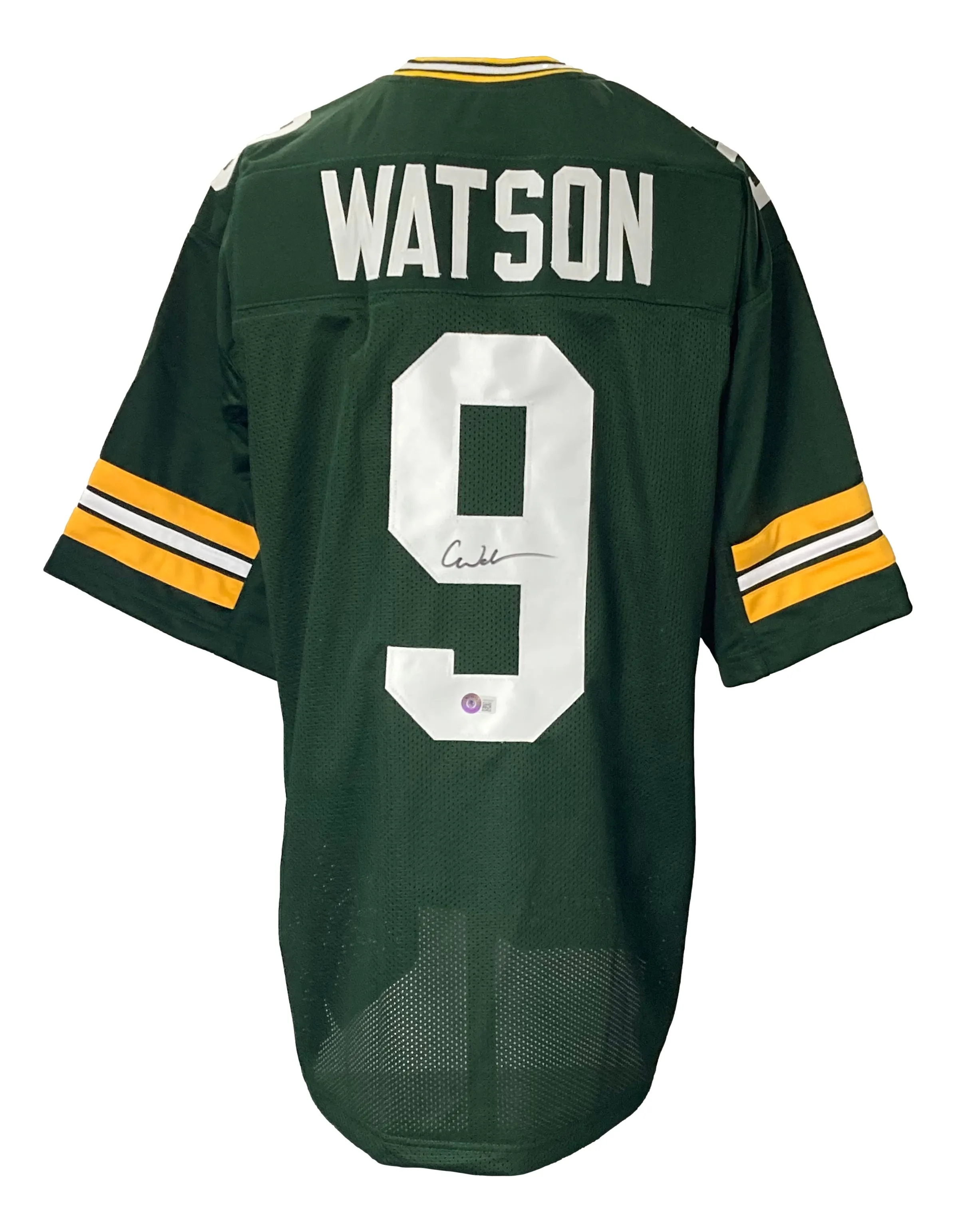 Christian Watson Green Bay Signed Green Football Jersey BAS