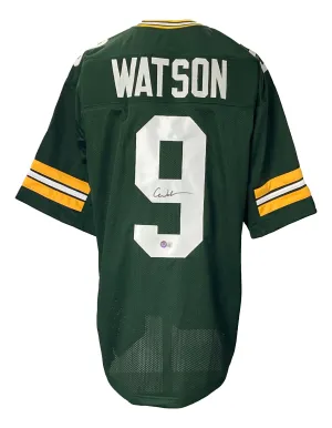 Christian Watson Green Bay Signed Green Football Jersey BAS