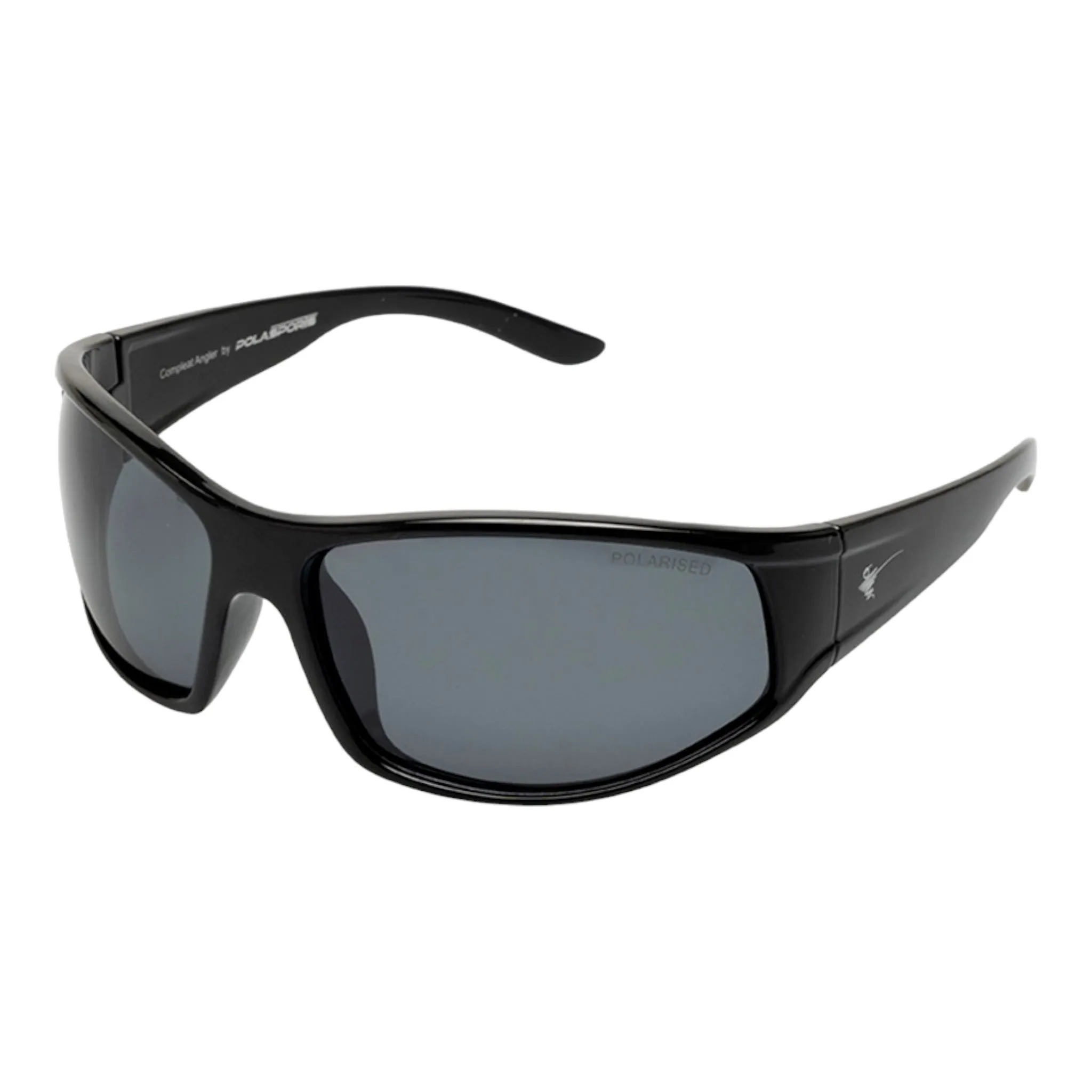 Compleat Angler Polarised Gloss Black Frame / Red Revo Mirror Lens