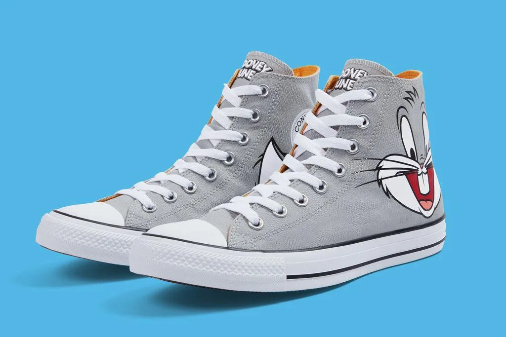 Converse All Star Looney Tunes Cartoon Hightop Grey Sneaker