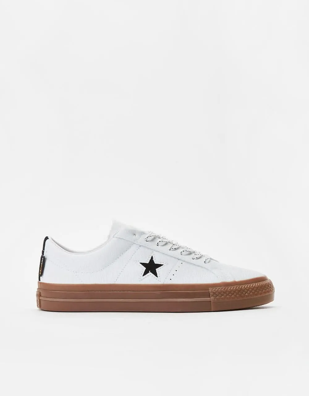 Converse One Star Pro Cordura Canvas Skate Shoes - White/Black/Dark Gum