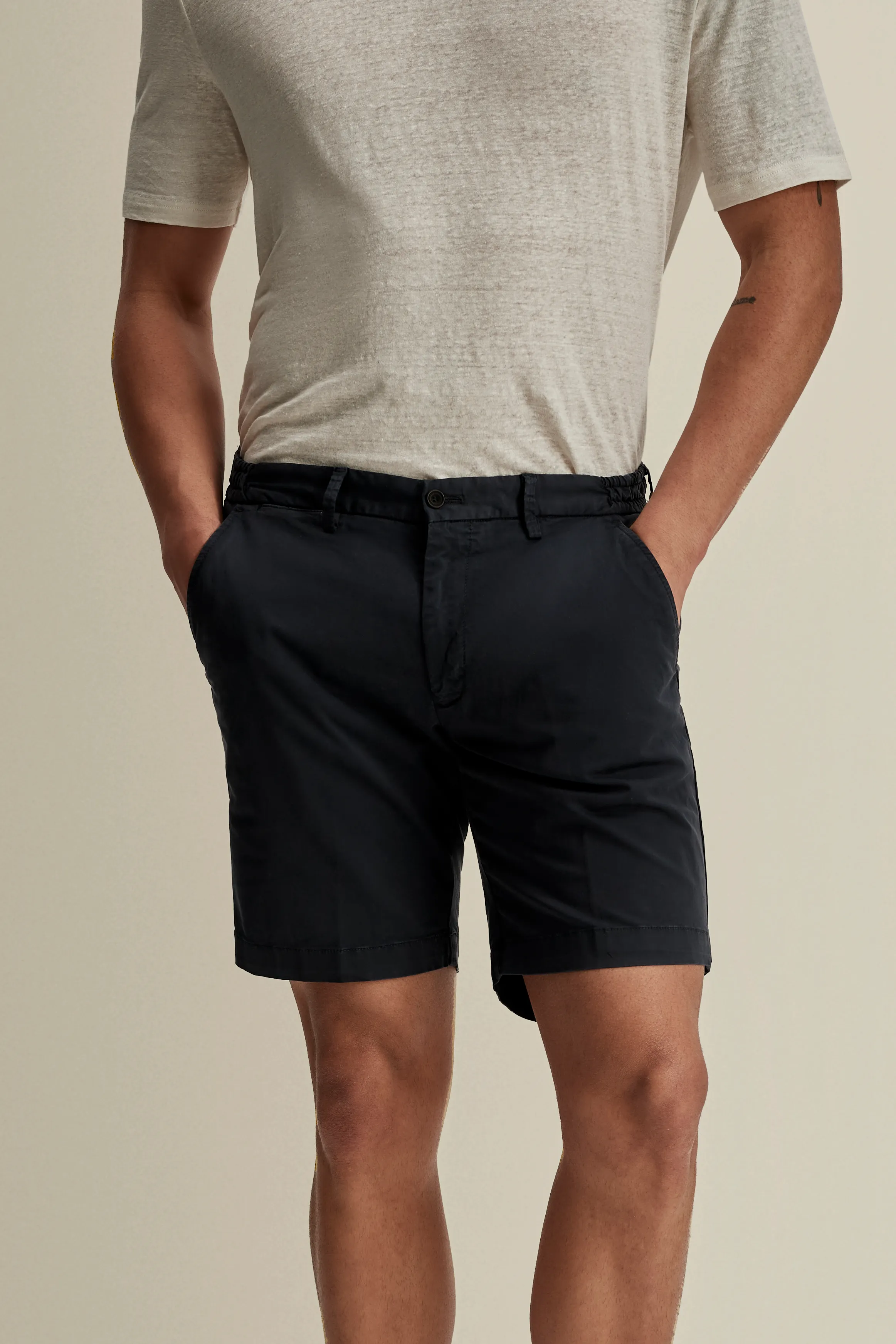 Cotton Flat Front Casual Shorts