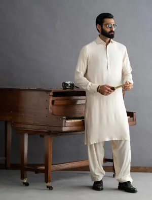 CREAM KAMEEZ SHALWAR